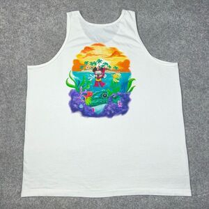 Disney Shirt Mens‎ 2XL White Cruise Line Castaway Cay Bahamas Tank Top
